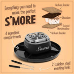 Kit de smores de interior, máquina de smores eléctrica con 4 tenedores para asar malvaviscos, color negro