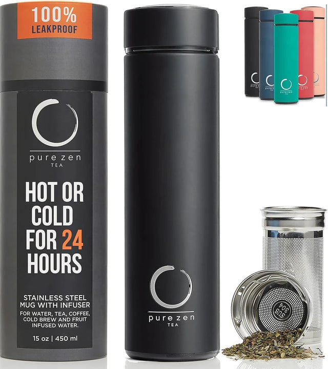 Insulated Tea Infuser Bottle, 15 oz