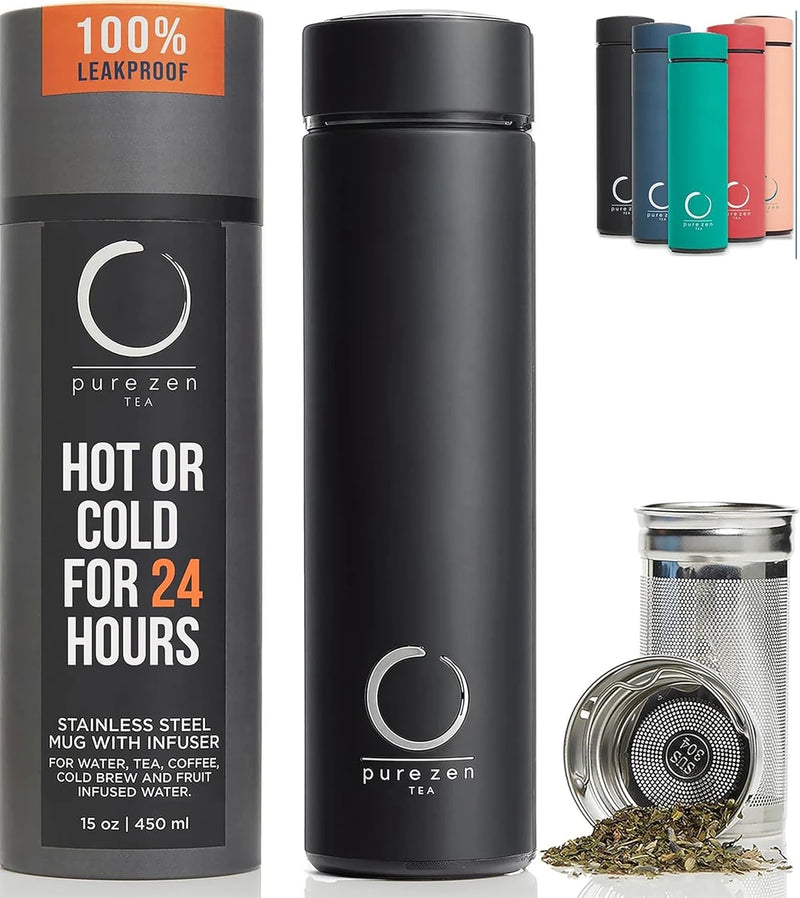 Insulated Tea Infuser Bottle, 15 oz