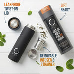 Insulated Tea Infuser Bottle, 15 oz