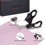 Tijeras con guía láser para cortar tela – PACK – Tijeras láser con guía de corte de precisión, set de costura y manualidades con estuche y caja de regalo premium, edición para regalo