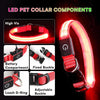 Collar LED ajustable para perro, luz parpadeante intermitente, brillante, seguridad para mascotas, resistente al agua