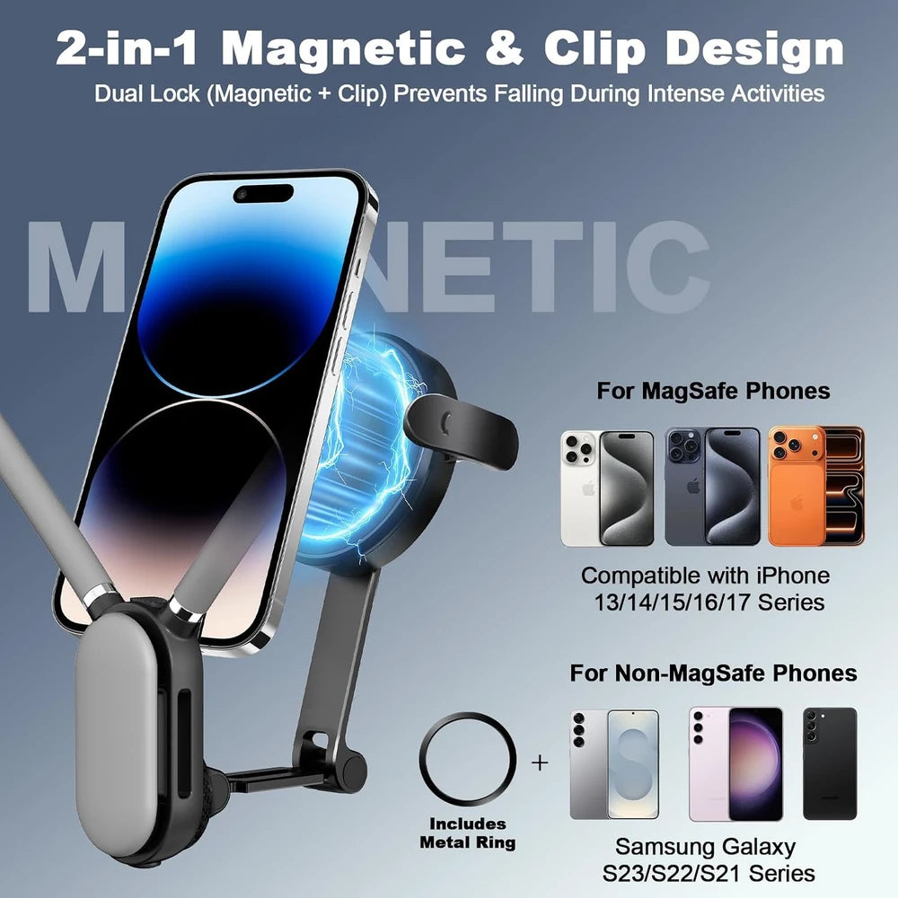 Magnetic Neck Phone Mount for Hands-Free POV Video