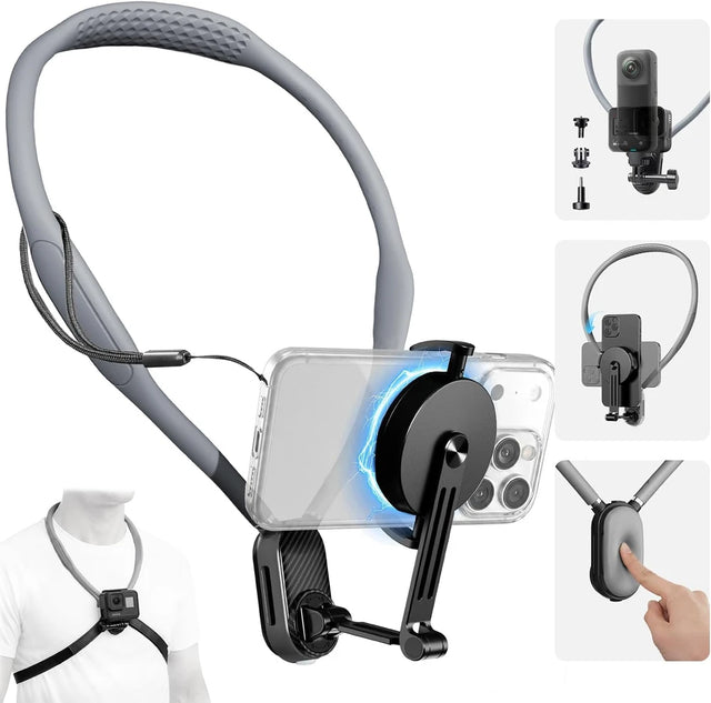 Magnetic Neck Phone Mount for Hands-Free POV Video