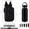 Soporte magnético para botella de agua, bolsa portabotella de agua para gimnasio con bolsillo para teléfono, asa, correa para el hombro, 6 imanes integrados, botella de agua