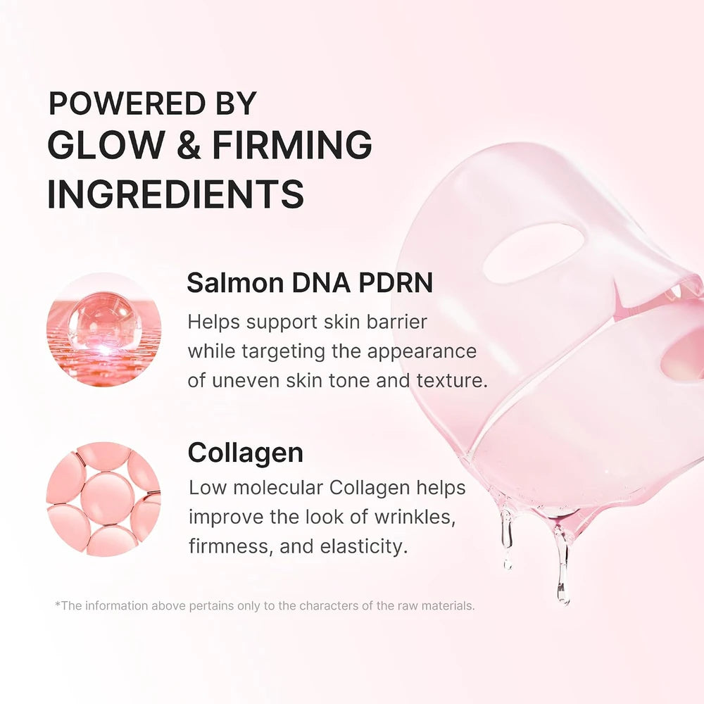 Mascarilla en gel de colágeno rosa con ADN de salmón PDRN de Medicube (paquete de 4)