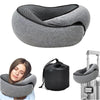 Almohada de viaje de espuma viscoelástica en forma de U, estilo caracol, soporte de cuello portátil, ajustable, suave, para dormir durante la siesta