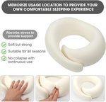 Almohada de viaje de espuma viscoelástica en forma de U, estilo caracol, soporte de cuello portátil, ajustable, suave, para dormir durante la siesta