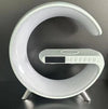 Nueva Lámpara LED Inteligente en Forma de G con Altavoz Bluetooth Cargador Inalámbrico Lámpara de Atmósfera Control por Aplicación para Dormitorio y Decoración del Hogar