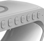 Nueva Lámpara LED Inteligente en Forma de G con Altavoz Bluetooth Cargador Inalámbrico Lámpara de Atmósfera Control por Aplicación para Dormitorio y Decoración del Hogar