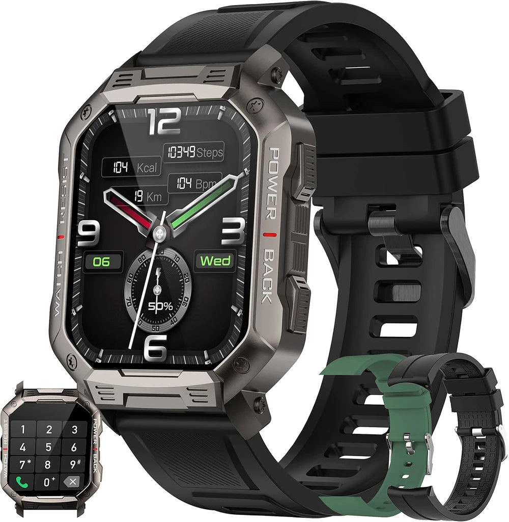 Reloj inteligente original para hombre, linterna, llamadas Bluetooth, reloj de fitness, IP68, resistente al agua, para Android, iOS, reloj inteligente deportivo 2025, nuevo