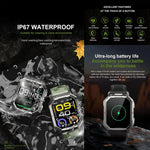 Reloj inteligente original para hombre, linterna, llamadas Bluetooth, reloj de fitness, IP68, resistente al agua, para Android, iOS, reloj inteligente deportivo 2025, nuevo