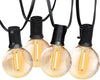 Luces de Cadena para Exteriores, Luces de Patio de 97 PIES con 49 Bombillas LED G40 Inastillables (1 de Repuesto), Cadena de Luces Impermeables para Patio Trasero, Porche, Bistró, Fiesta, Camping, Reuniones en el Jardín