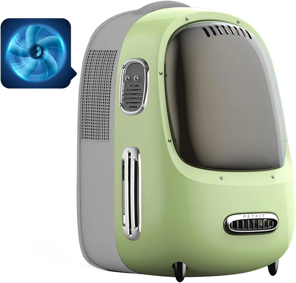 Mochila transportadora PETKIT para gatos y perros pequeños con ventilador y luz integrados