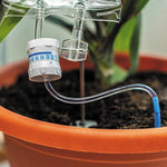 Sistema de autorriego para plantas, bolsa de riego por goteo con flujo ajustable de 350 ml, sistema de riego por goteo automático de PVC para plantas de interior en maceta