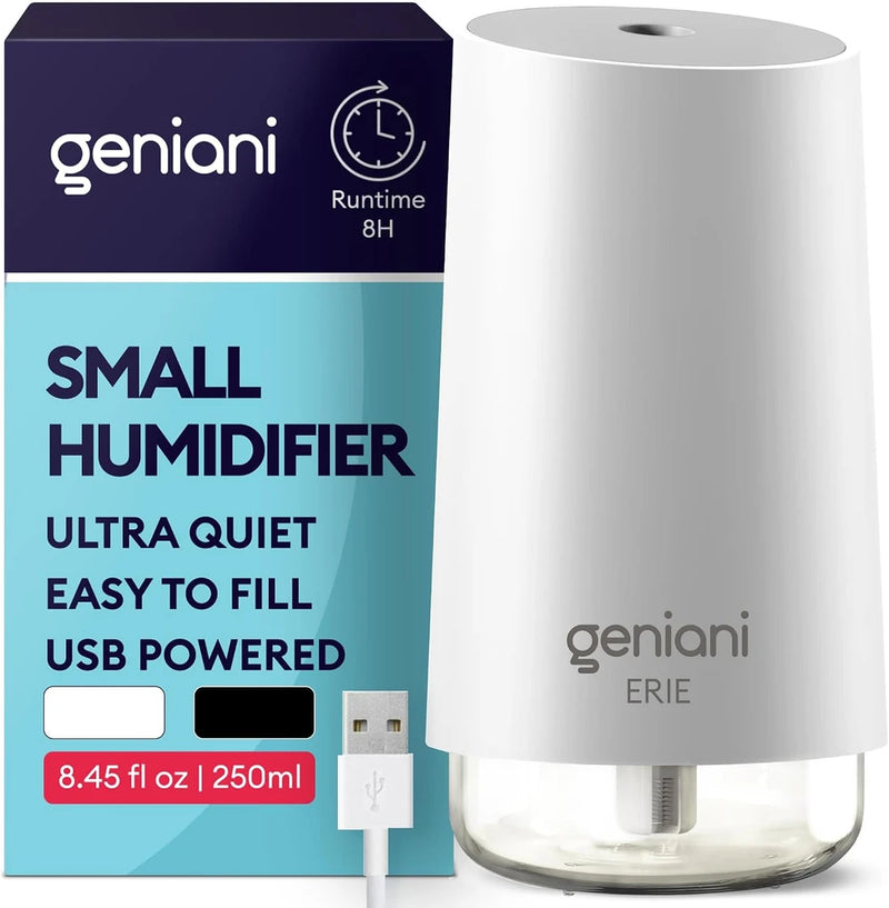Humidificadores portátiles de niebla fría para dormitorio y oficina - Humidificador ultrasónico para el hogar, bebé, habitación pequeña con apagado automático, tanque de agua de 250 ml fácil de limpiar
