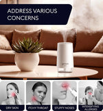 Humidificadores portátiles de niebla fría para dormitorio y oficina - Humidificador ultrasónico para el hogar, bebé, habitación pequeña con apagado automático, tanque de agua de 250 ml fácil de limpiar