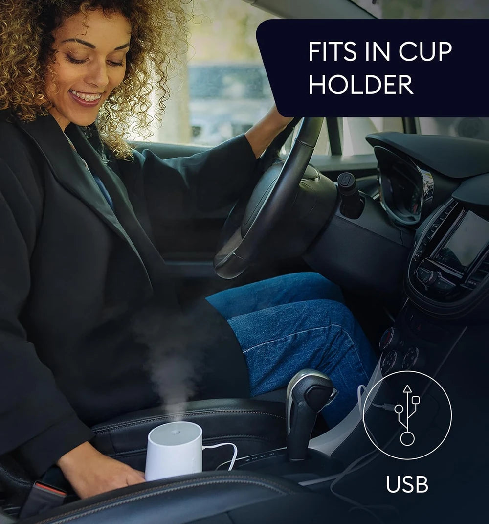 Humidificadores portátiles de niebla fría para dormitorio y oficina - Humidificador ultrasónico para el hogar, bebé, habitación pequeña con apagado automático, tanque de agua de 250 ml fácil de limpiar
