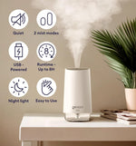Humidificadores portátiles de niebla fría para dormitorio y oficina - Humidificador ultrasónico para el hogar, bebé, habitación pequeña con apagado automático, tanque de agua de 250 ml fácil de limpiar