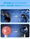 Ventilador portátil de mano Turbo, viento de 5 velocidades, funciona con pilas de 4000 mAh, hasta 10 horas de funcionamiento, ventilador de mano recargable 3 en 1 con tecnología Air Turbo para actividades al aire libre, viajes, regalo del Día del Padre