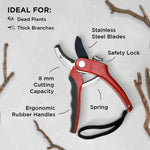 Heavy-Duty Stainless Steel Anvil Pruning Shears