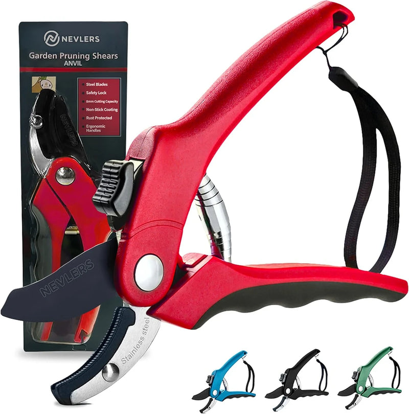 Heavy-Duty Stainless Steel Anvil Pruning Shears