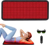 Alfombrilla de terapia de luz roja para el cuerpo: manta grande con 360 LED de terapia de luz roja e infrarroja, con luz infrarroja de 850 nm y 660 nm para cuerpo completo, cintura, hombros y músculos