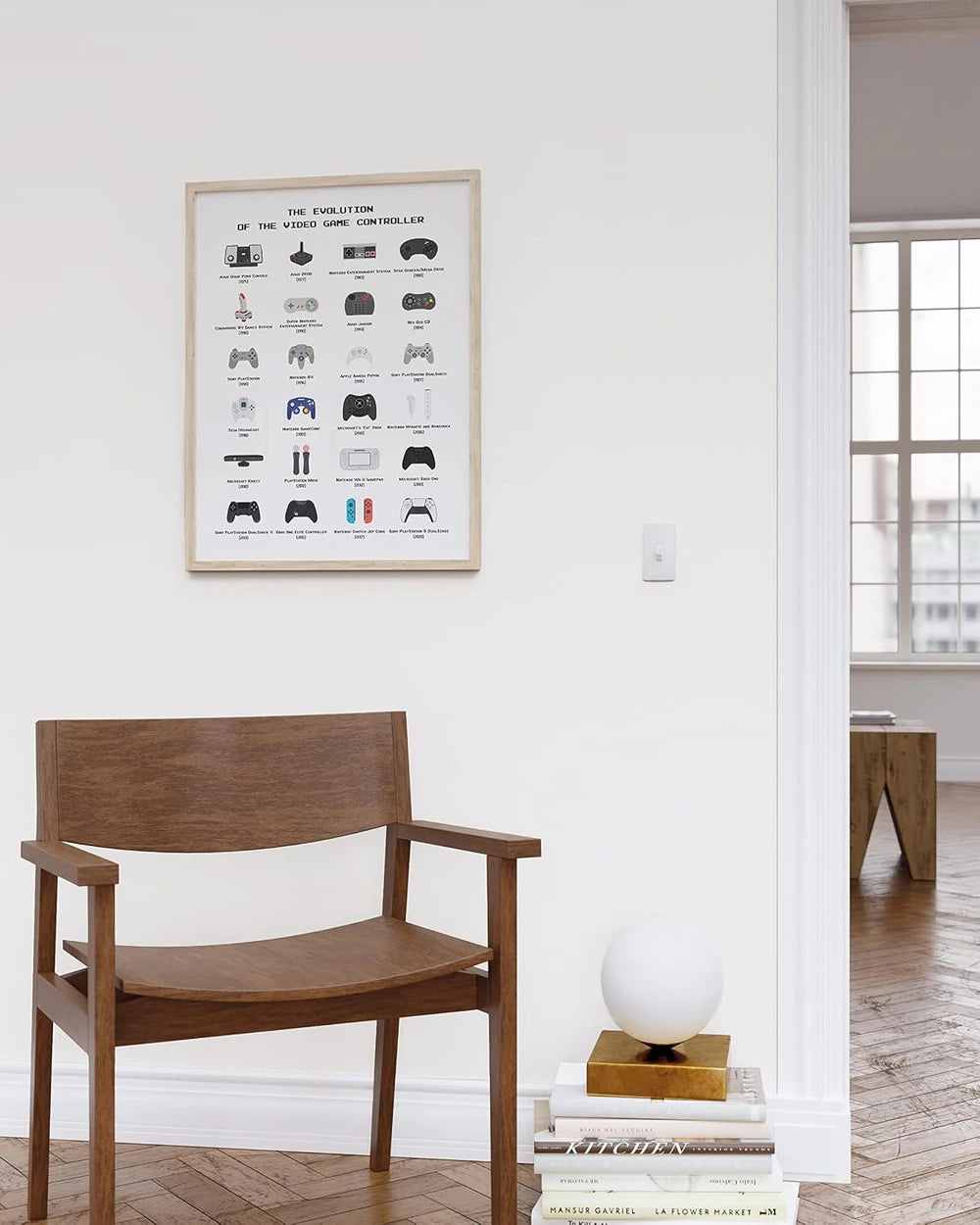 Pósteres de videojuegos retro para pared, arte de pared de videojuegos y póster de gamer | Decoración gamer para habitación de niños | Arte de pared gamer (controlador, marco negro de 16x20)