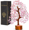 Árbol de cristales de cuarzo rosa | Árbol de chakra rosa | Cristales curativos | Decoración para sala de meditación | Decoración espiritual | Regalos de cumpleaños para hermana | Regalos de sanación espiritual | 10 pulgadas