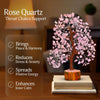 Árbol de cristales de cuarzo rosa | Árbol de chakra rosa | Cristales curativos | Decoración para sala de meditación | Decoración espiritual | Regalos de cumpleaños para hermana | Regalos de sanación espiritual | 10 pulgadas