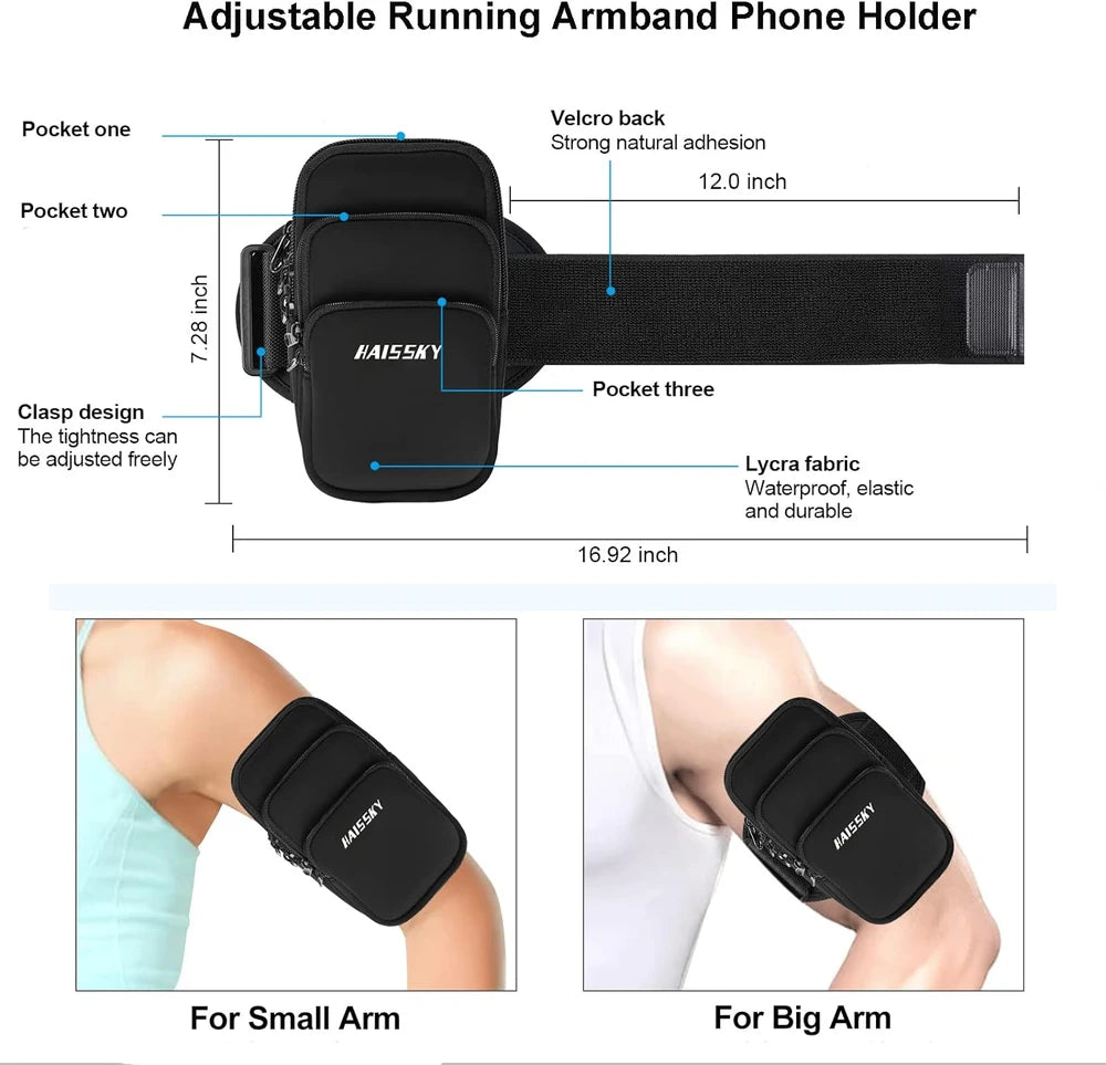 Brazalete deportivo cruzado para correr