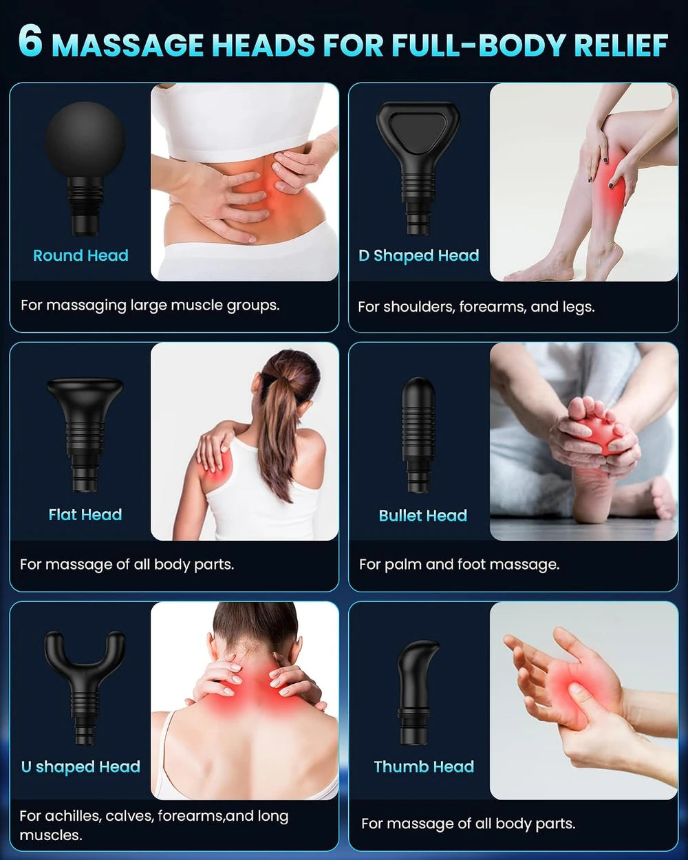 Pistola de masaje SITUOFUN 32 niveles Masajeador eléctrico de tejido profundo para cuello, cuerpo, espalda, músculos, deportes, ejercicio, relajación y alivio del dolor