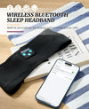 Diadema deportiva con auriculares Bluetooth inalámbricos para dormir, auriculares ligeros de larga duración con sonido estéreo de alta fidelidad, ergonómicos para ASMR, regalo tecnológico genial para hombres y mujeres, negro