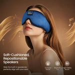 Antifaz con auriculares Bluetooth para dormir, máscara de ojos 3D con auriculares inalámbricos para música, cubierta de algodón para dormir de lado, siestas, insomnio, viajes en avión, meditación, regalo unisex