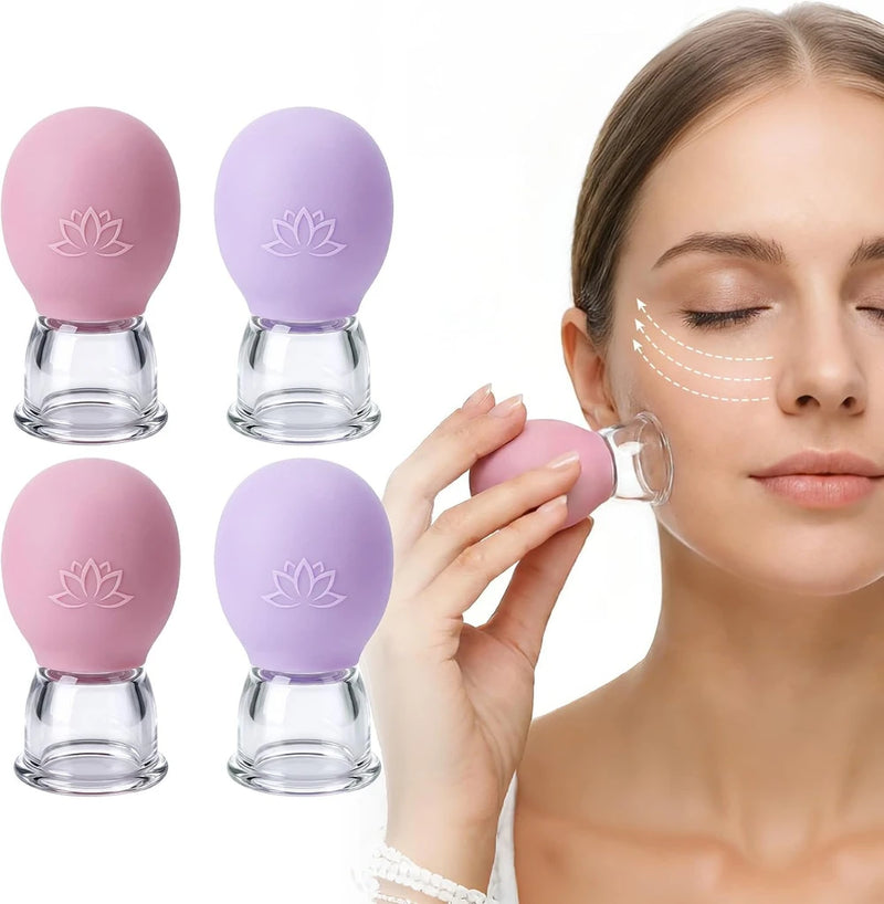 Ventosa de vacío para adelgazamiento facial, masajeador anticelulitis para belleza facial y de ojos, acupuntura china