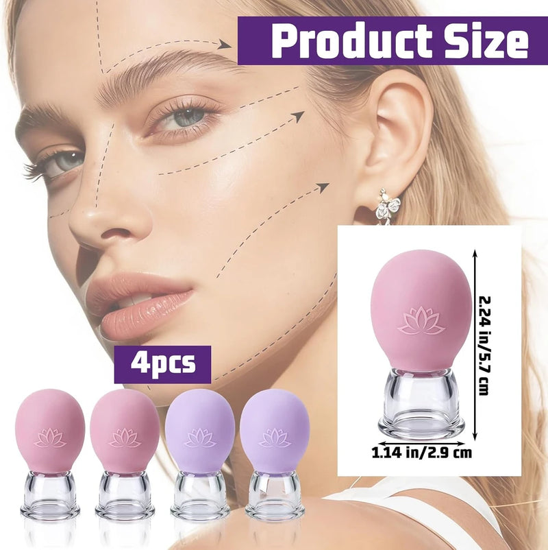Ventosa de vacío para adelgazamiento facial, masajeador anticelulitis para belleza facial y de ojos, acupuntura china