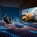 Barra de sonido con subwoofer, 2.1 canales con sonido envolvente 3D, compatible con televisores 4K y HD, conexión HDMI (ARC)/óptica/AUX/unidad USB/Bluetooth 5.0 (Modelo: P28, 160 W)