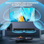 Barra de sonido con subwoofer, 2.1 canales con sonido envolvente 3D, compatible con televisores 4K y HD, conexión HDMI (ARC)/óptica/AUX/unidad USB/Bluetooth 5.0 (Modelo: P28, 160 W)