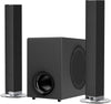 Barra de sonido con subwoofer, 2.1 canales con sonido envolvente 3D, compatible con televisores 4K y HD, conexión HDMI (ARC)/óptica/AUX/unidad USB/Bluetooth 5.0 (Modelo: P28, 160 W)
