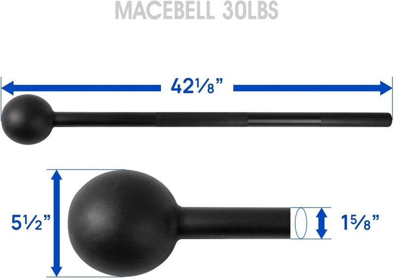 Maza de Acero para Entrenamiento de Fuerza, Soporte para Cuerpo Completo, Músculos, Hombros, Agarres y Antebrazos, Estiramiento 5, 7, 10, 15, 20, 25, 30 LB para Mujer y Hombre