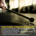 Maza de Acero para Entrenamiento de Fuerza, Soporte para Cuerpo Completo, Músculos, Hombros, Agarres y Antebrazos, Estiramiento 5, 7, 10, 15, 20, 25, 30 LB para Mujer y Hombre