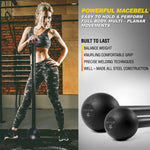 Maza de Acero para Entrenamiento de Fuerza, Soporte para Cuerpo Completo, Músculos, Hombros, Agarres y Antebrazos, Estiramiento 5, 7, 10, 15, 20, 25, 30 LB para Mujer y Hombre