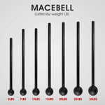 Maza de Acero para Entrenamiento de Fuerza, Soporte para Cuerpo Completo, Músculos, Hombros, Agarres y Antebrazos, Estiramiento 5, 7, 10, 15, 20, 25, 30 LB para Mujer y Hombre