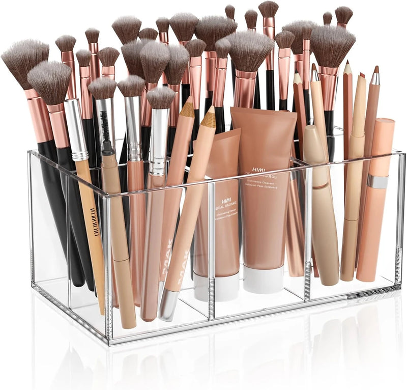Clear Acrylic Makeup Brush Organizer