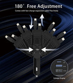 Cargador de coche retráctil TIKTOK SHOP, cargador de teléfono rápido 4 en 1 de 66 W, cables retráctiles y cargador de coche USB, compatible con iPhone 15/14/13/12/11, Galaxy, Pixel