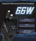 Cargador de coche retráctil TIKTOK SHOP, cargador de teléfono rápido 4 en 1 de 66 W, cables retráctiles y cargador de coche USB, compatible con iPhone 15/14/13/12/11, Galaxy, Pixel