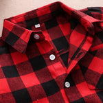 Camisa de franela de manga larga para bebés y niños pequeños