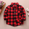 Camisa de franela de manga larga para bebés y niños pequeños