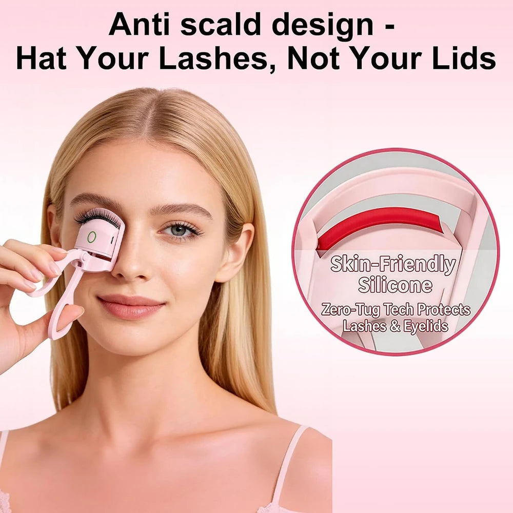 Ultraglow Rizador de pestañas eléctrico Rizado duradero para pestañas perfectamente definidas Tu kit rizador de pestañas esencial de maquillaje profesional Paquete cosmético de plástico ligero