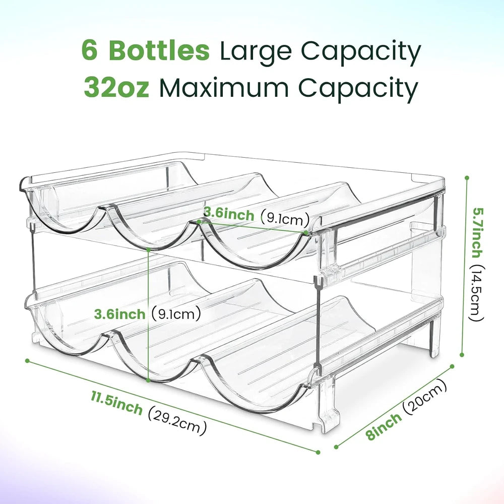 Stackable Water Bottle Organizer, 2 Pack